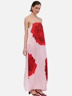 Emilia Bustier Maxi Dress - Pink Floral