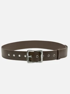 Everyday Buckle Belt - Chocolate/Silver