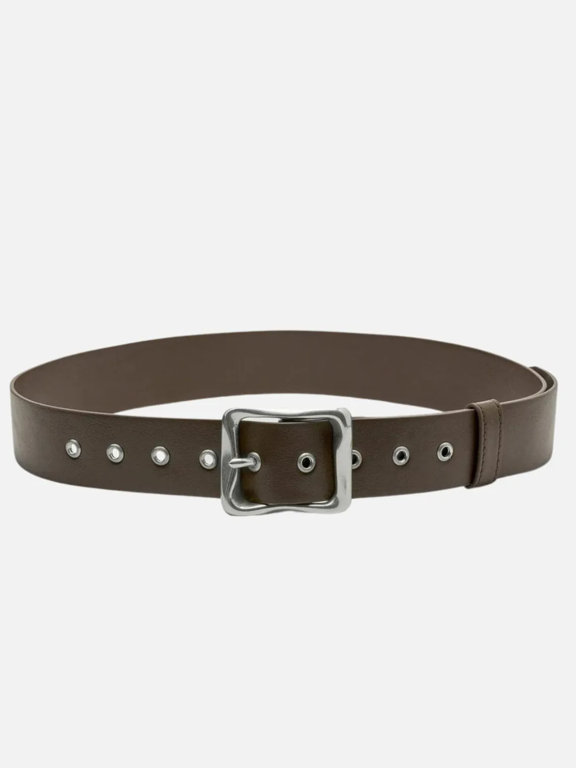 Everyday Buckle Belt - Chocolate/Silver