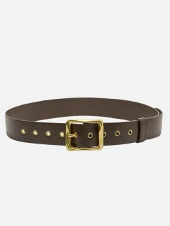 Everyday Buckle Belt - Chocolate/Gold