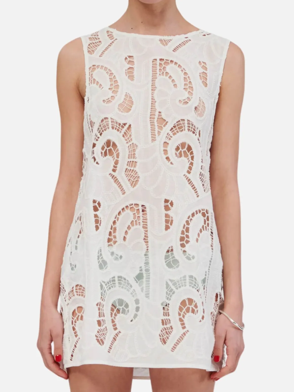 Florence Lace Tunic - White