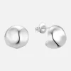 Hammered Ball Huggies: Sterling Silver