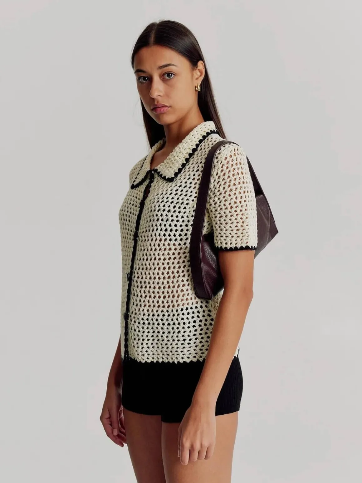 Harlow Slouch Baguette - Choc Nappa