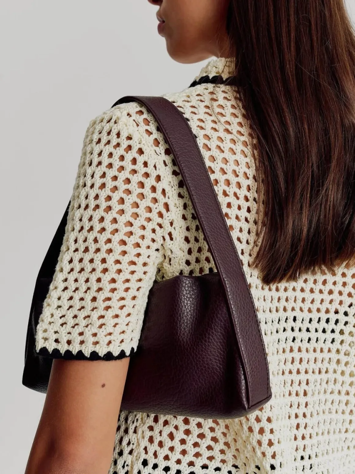 Harlow Slouch Baguette - Choc Nappa