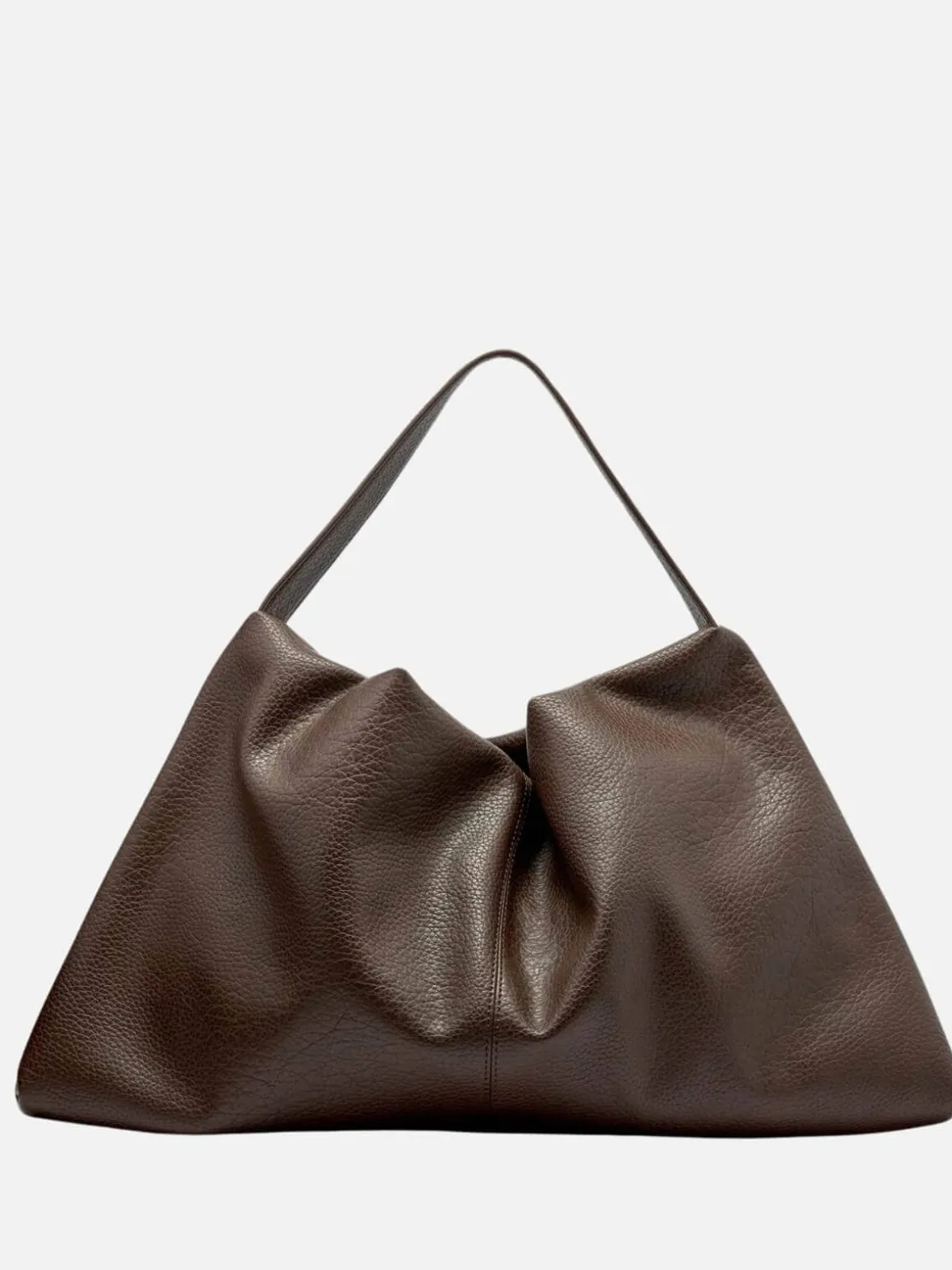 Harlow Slouch Mono Tote - Choc Nappa