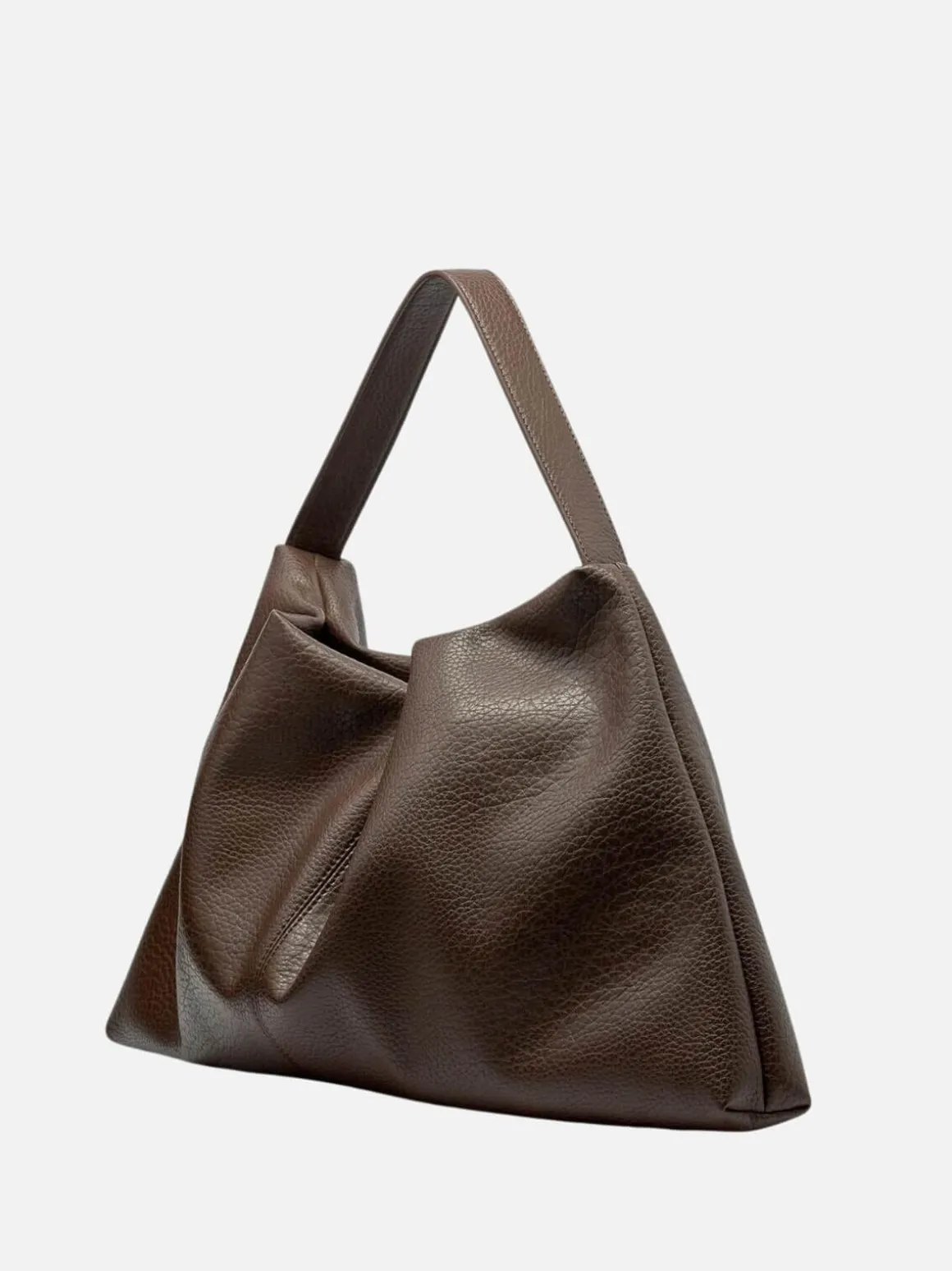 Harlow Slouch Mono Tote - Choc Nappa