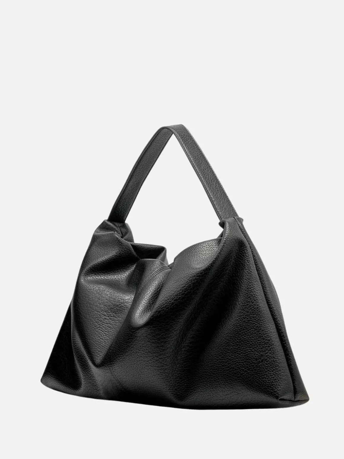 Harlow Slouch Mono Tote - Black Nappa