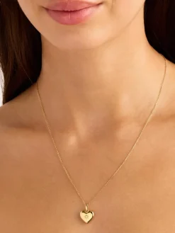 Heart Lotus Locket Pendant - 18k Gold