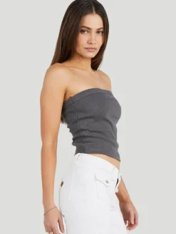 Heather Long Line Bandeau - Dark Slate