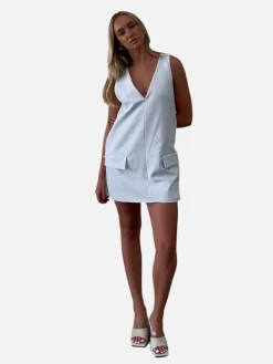 Helm Mini Dress - Ice Blue