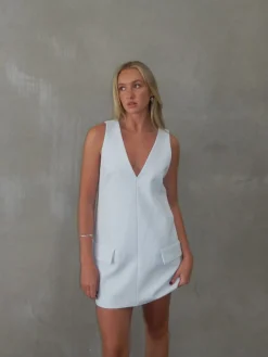 Helm Mini Dress - Ice Blue