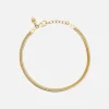 Herringbone Chain Bracelet - 18k Gold