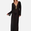 Hotline Heart Maxi Dress - Black