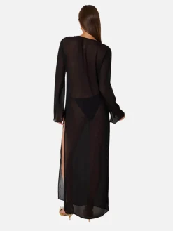 Hotline Heart Maxi Dress - Black