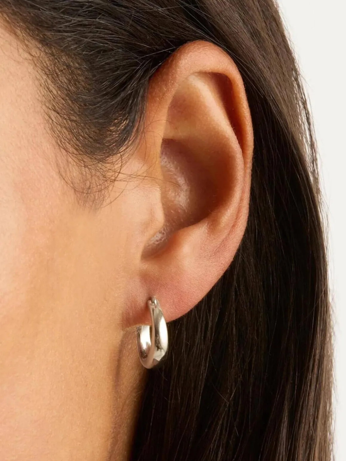 Infinite Horizon Small Hoops - Silver