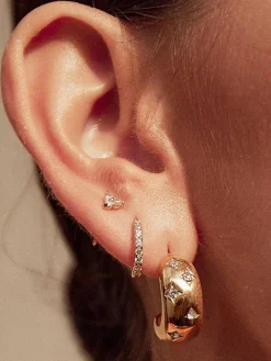 Juelz Hoop Earrings - Stone