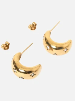 Juelz Hoop Earrings - Stone