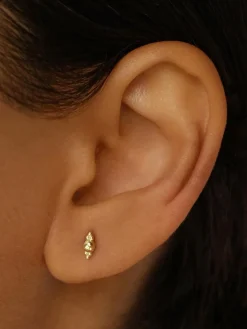 14K Gold Cherish Stud Earring