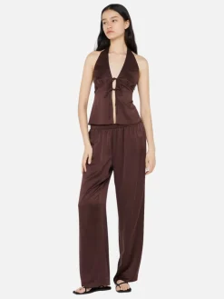 Kaia Halter Top - Choc Plum