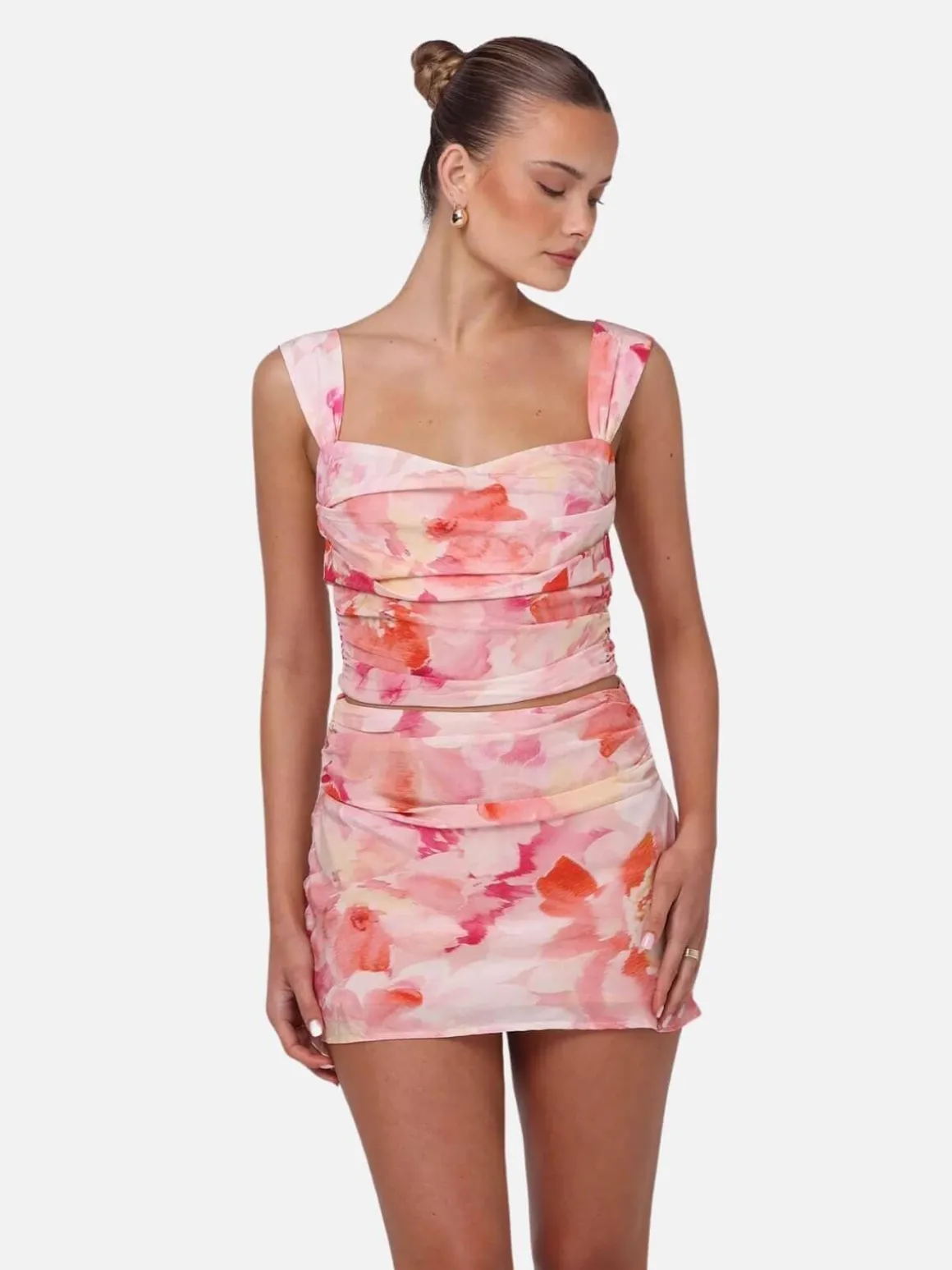 Kelly Corset Top - Dahlia Floral