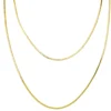 2 Layer Snake Chain Necklace - Gold