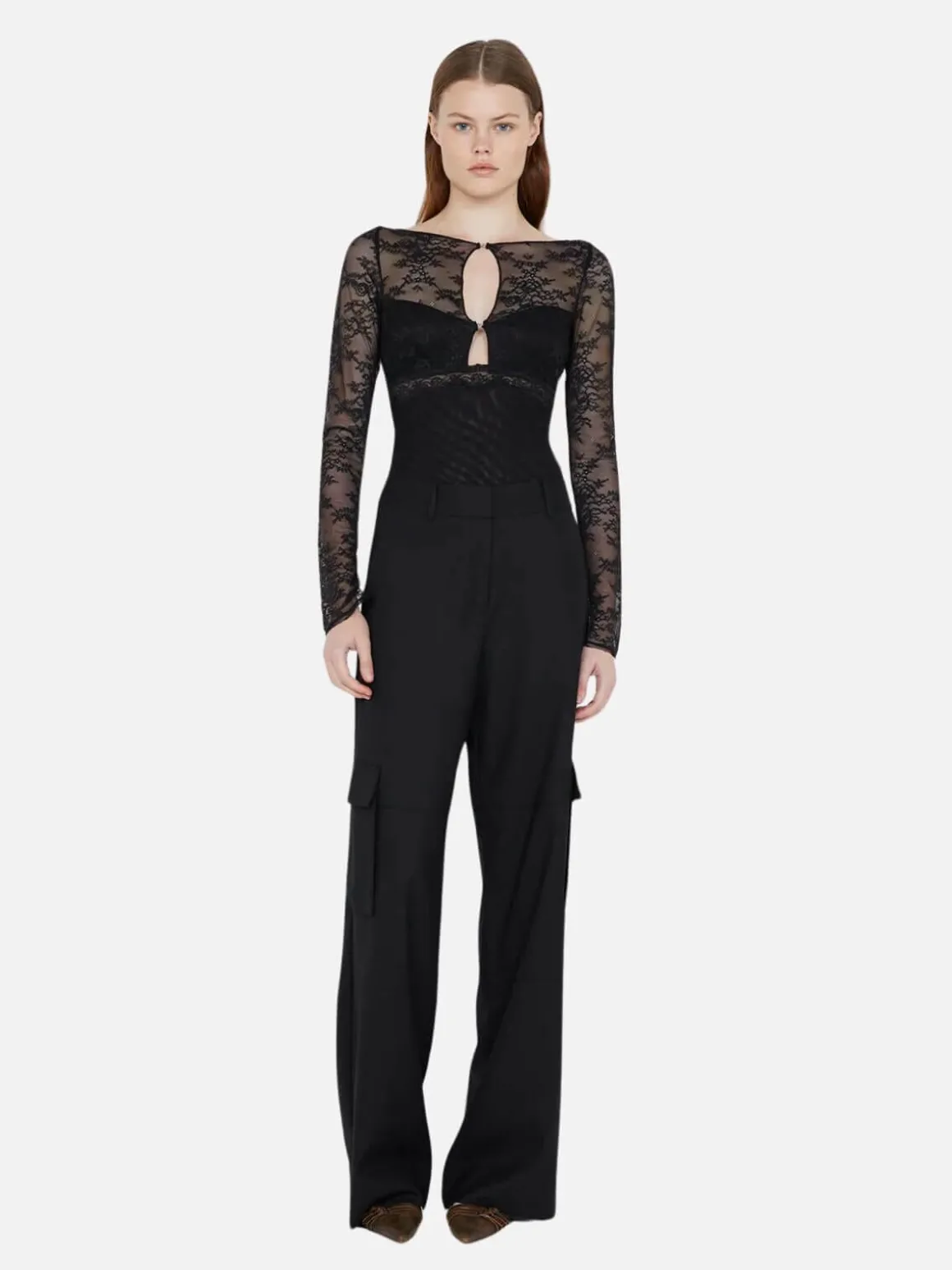 Loani Long Sleeve Bodysuit - Black