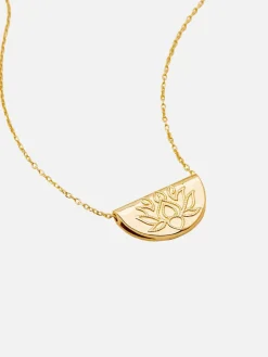 Lotus Short Necklace - Gold