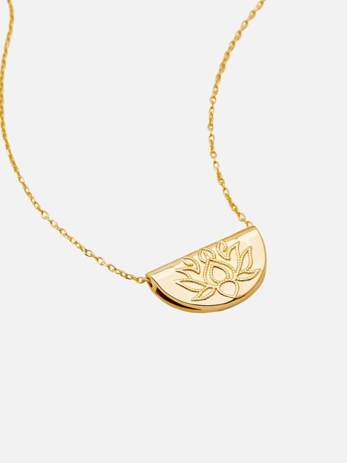 Lotus Short Necklace - Gold