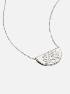 Lotus Short Necklace - Silver