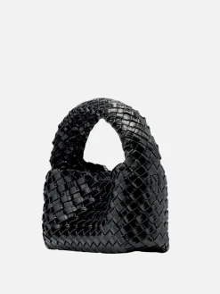 Luca Mini Woven - Black Glossy Crinkle