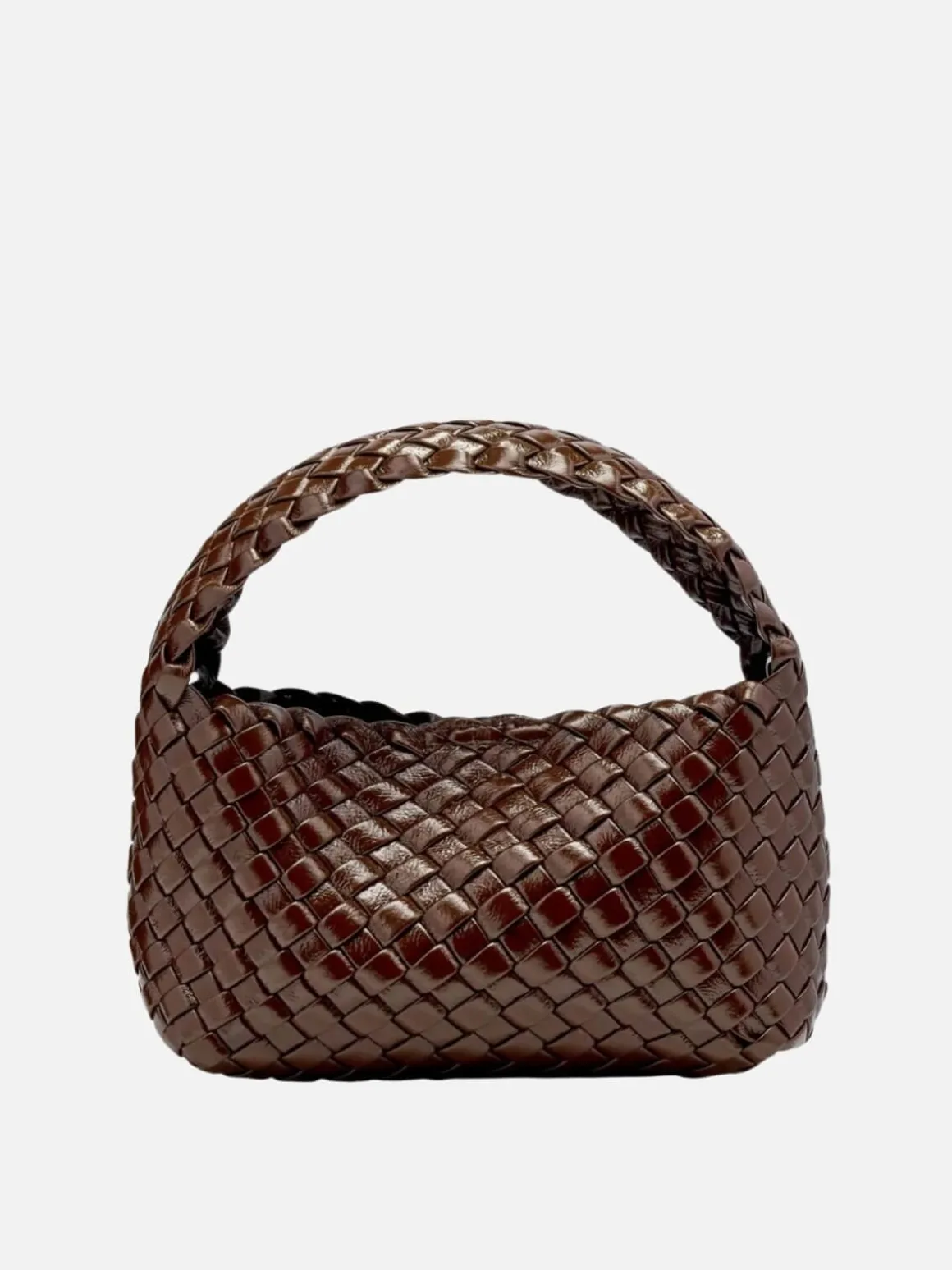 Luca Mini Woven - Choc Glossy Crinkle