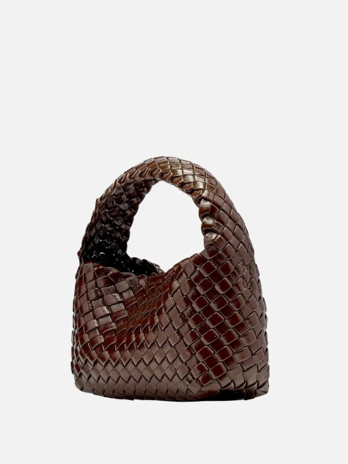 Luca Mini Woven - Choc Glossy Crinkle