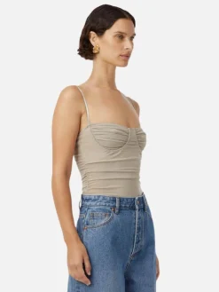 Majorelle Mesh Bodysuit - Bone