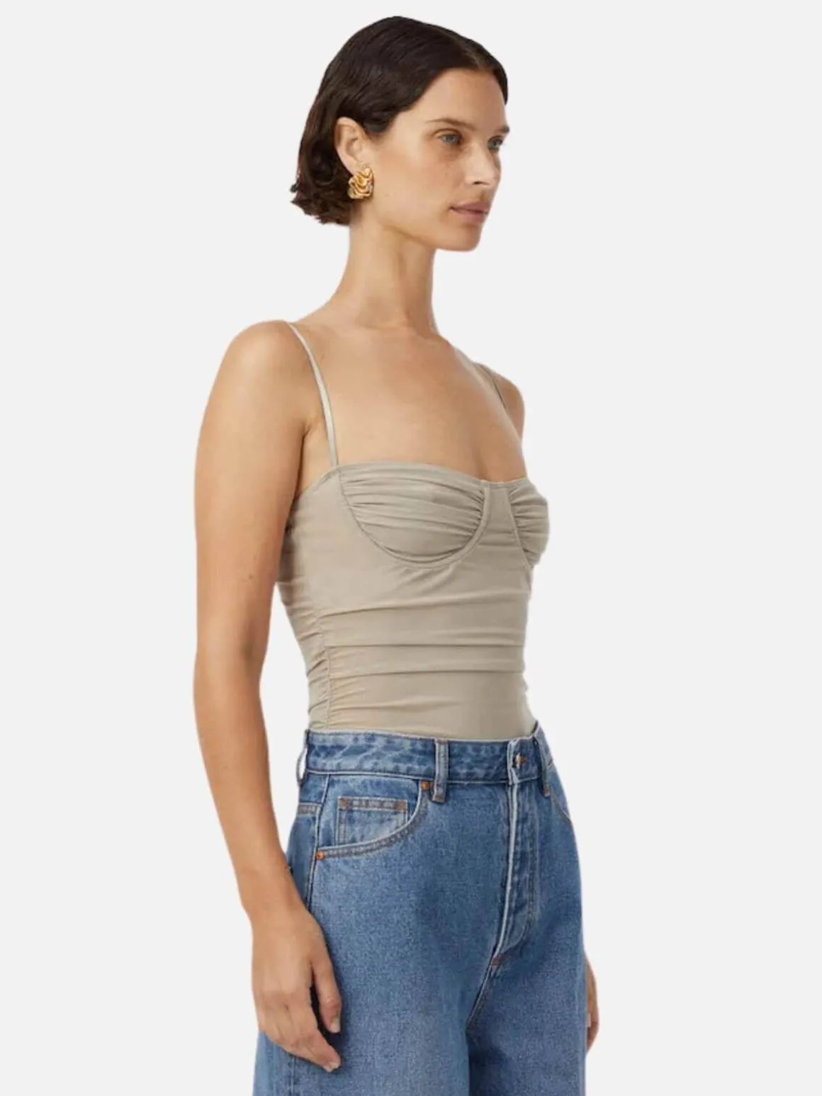 Majorelle Mesh Bodysuit - Bone