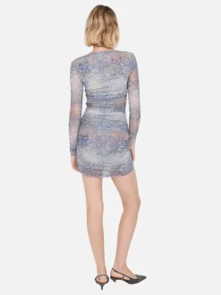 Malaya Long Sleeve Mini Dress - Skyfire Ombre