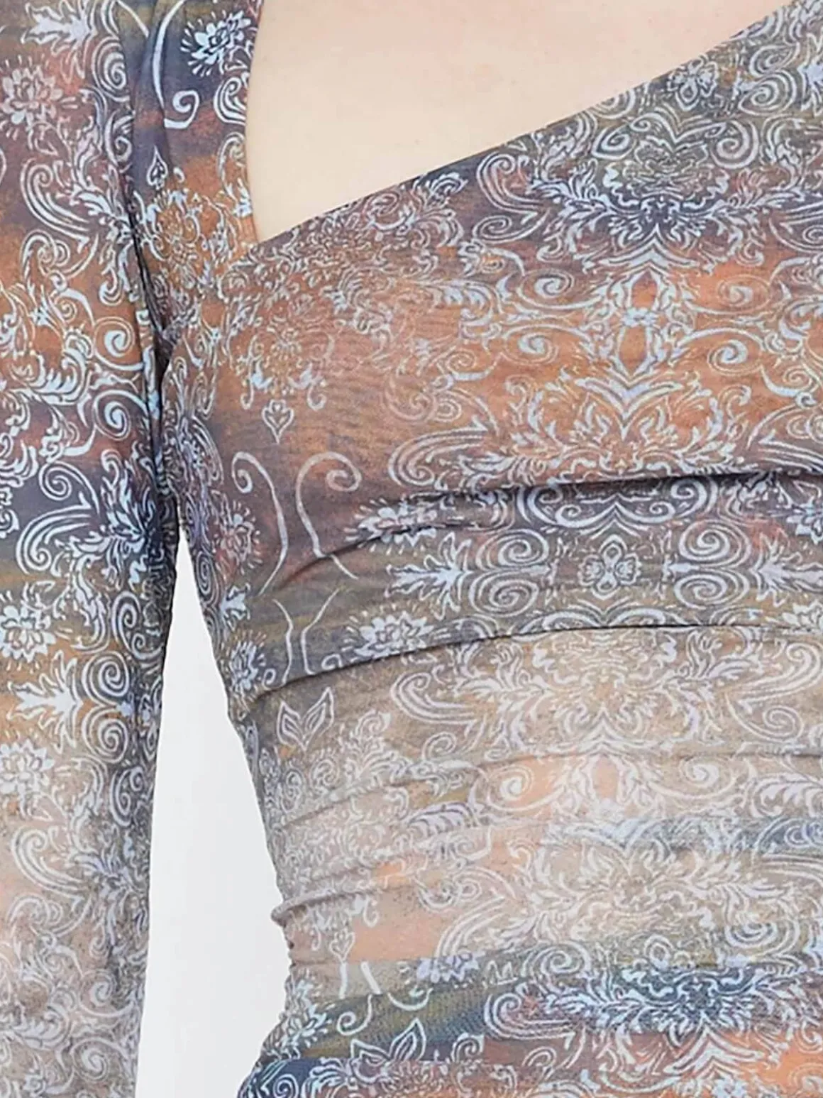 Malaya Long Sleeve Top - Skyfire Ombre