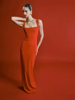 Marbella Gown - Cherry Red