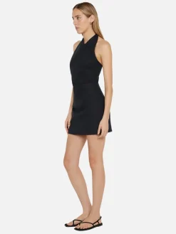 Marianna Halter Mini Dress - Black