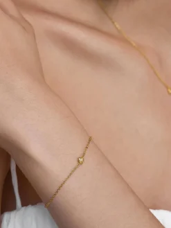 Mini Heart Bracelet - Gold
