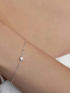 Mini Heart Bracelet - Silver