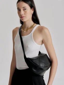 Mischa Crescent Bag - Black