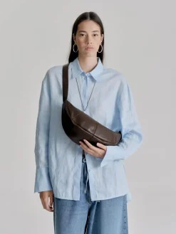 Mischa Crescent Bag - Dark Chocolate