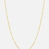 19" Mixed Link Chain Necklace - Gold