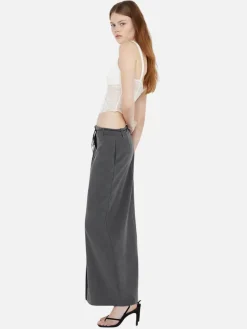 Naida Panel Skirt - Charcoal