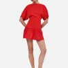 Naples Drop Waist Mini Dress - Red