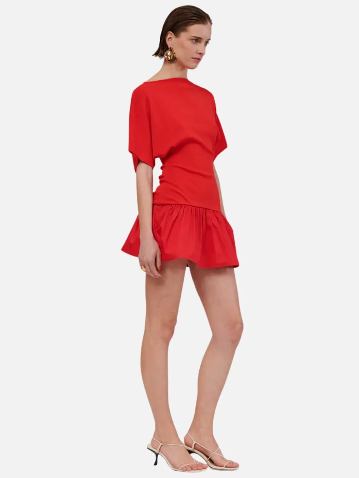 Naples Drop Waist Mini Dress - Red