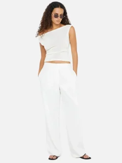 Ninah Drawstring Pant - White