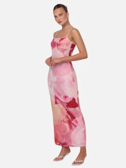 Nora Mesh Maxi Dress - Dahlia Floral