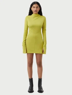 Olea Long Sleeve Dress - Chartreuse