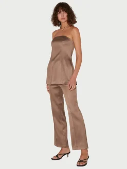 Orsun Strapless Top - Ash Brown
